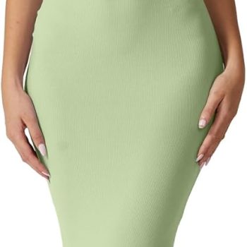 Women Square Neck with Lace Detail Long Maxi Dress Sleeveless Lounge Ribbed Full Length Dresses