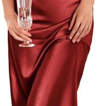 Women Satin Nightgown Sexy Lingerie Sleepwear Spaghetti Strap Cowl Neck Elegant Long Slip Satin Silk Midi Dress