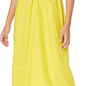 Women  Linen Cut Out Midi