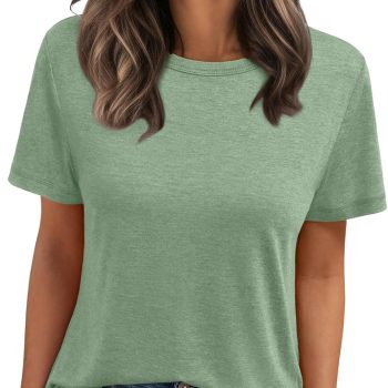 Summer Tops Women Spring Short Sleeve Shirts Beach Vacation Outfits Plus Size Workout Tshirts Casual Clothes