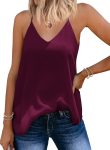 Chiffon V-Neck Camisole — Loose & Flowy Fit | Spaghetti Strap Design | Casual Summer Sleeveless Top