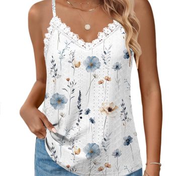 Loose V-Neck Spaghetti Strap Tank — Sleeveless Design | Relaxed Fit